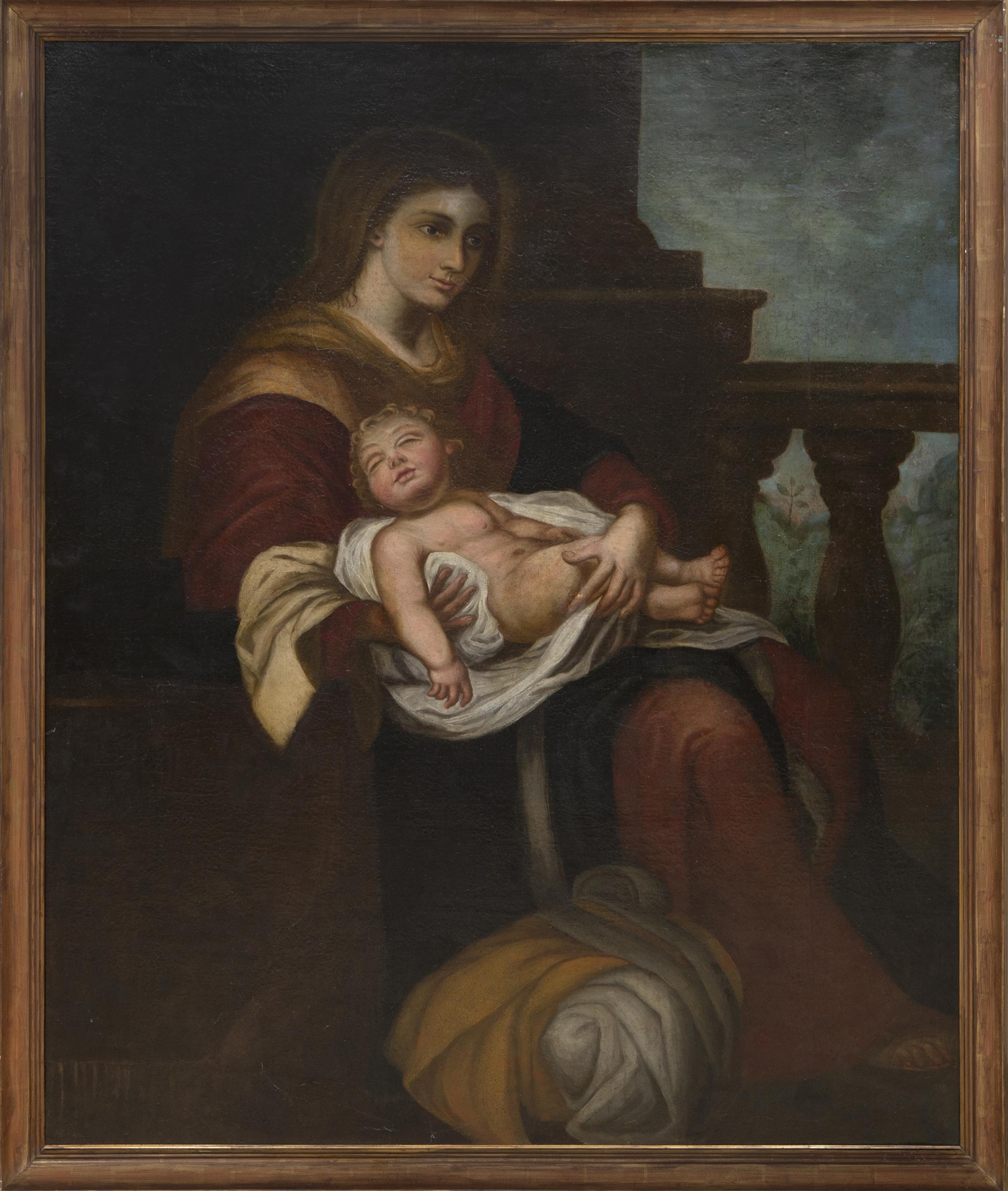 VIRGEN CON NIÑO DORMIDO