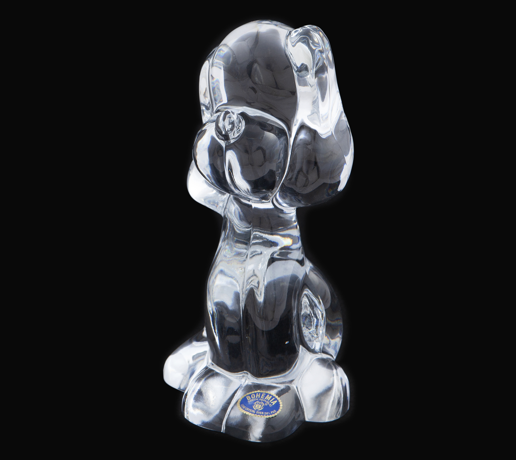 FIGURA DE PERRO EN CRISTAL DE BOHEMIA