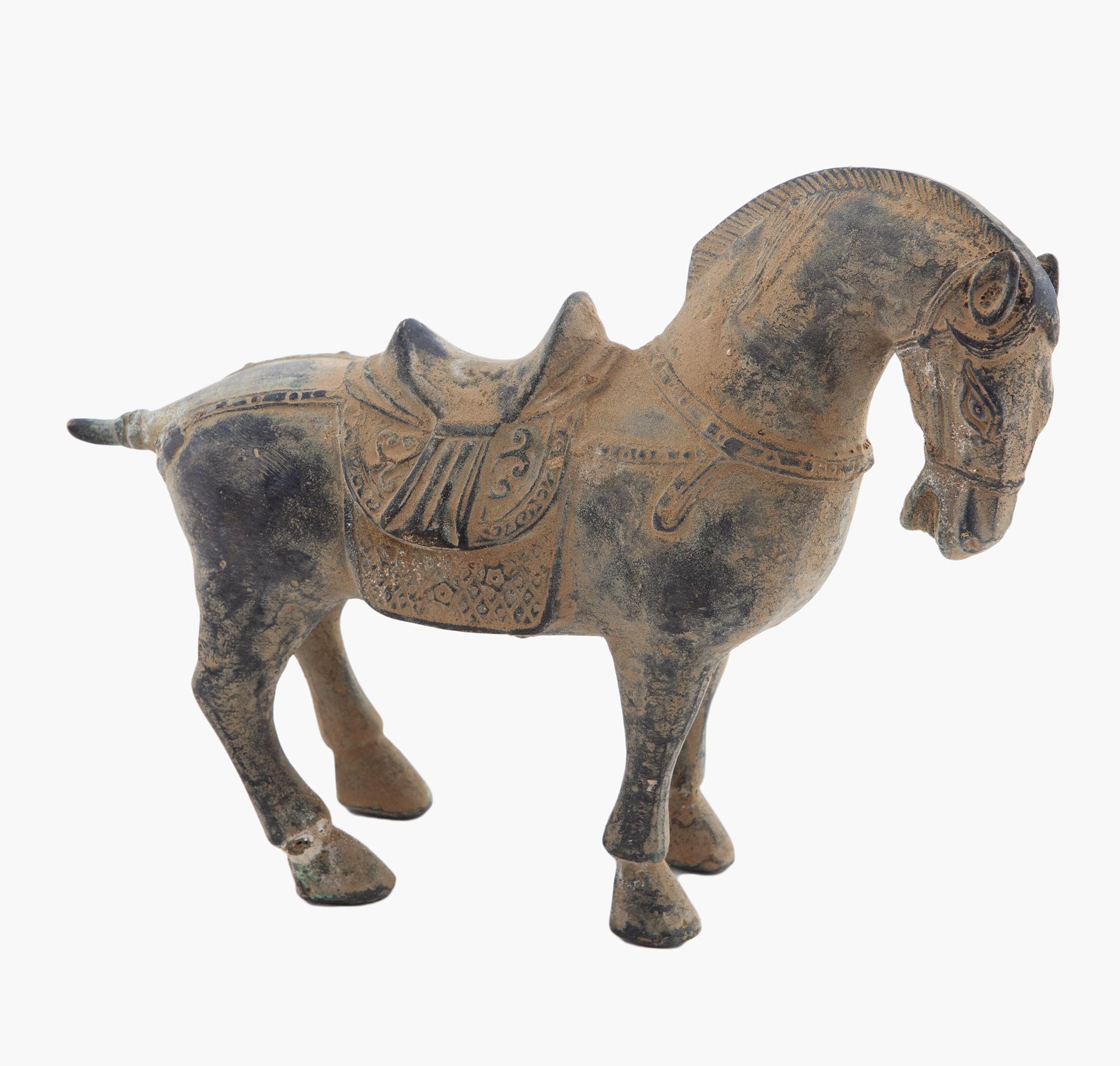 FIGURA DE CABALLO EN BRONCE, FF S.XIX