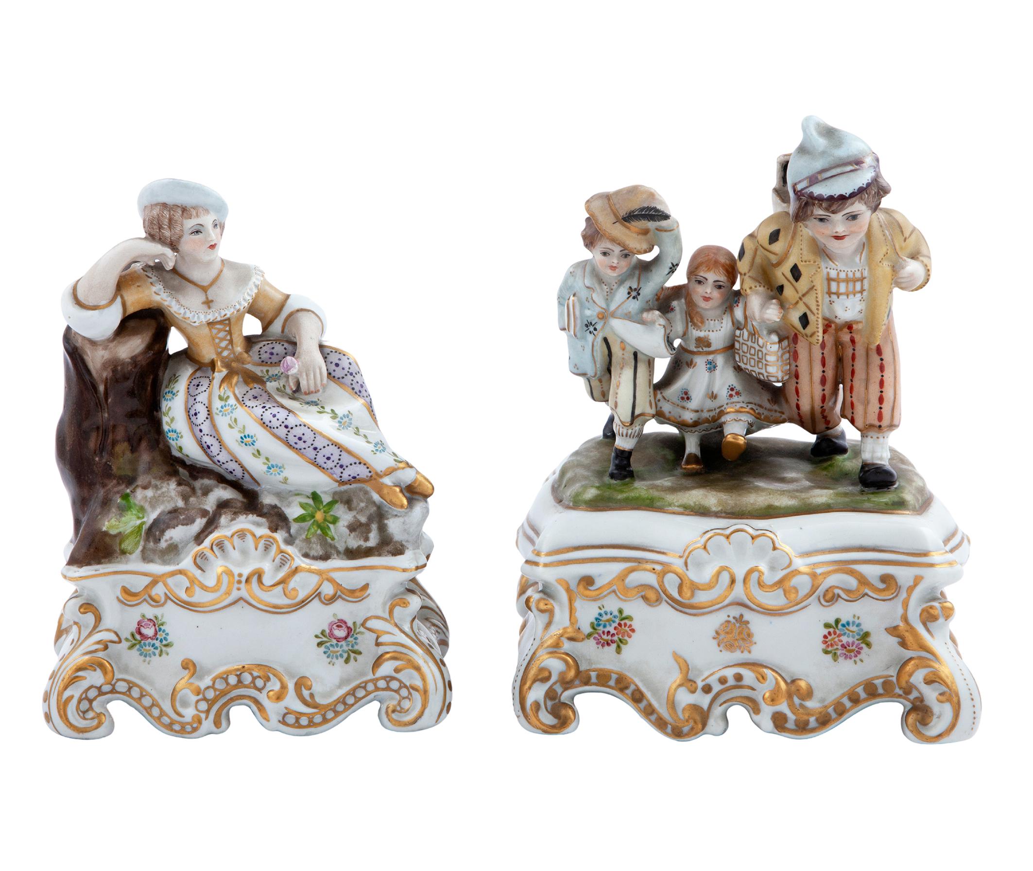 PAREJA DE FIGURAS EN PORCELANA ALEMANA SCHEIBE ALSBACH, S.X