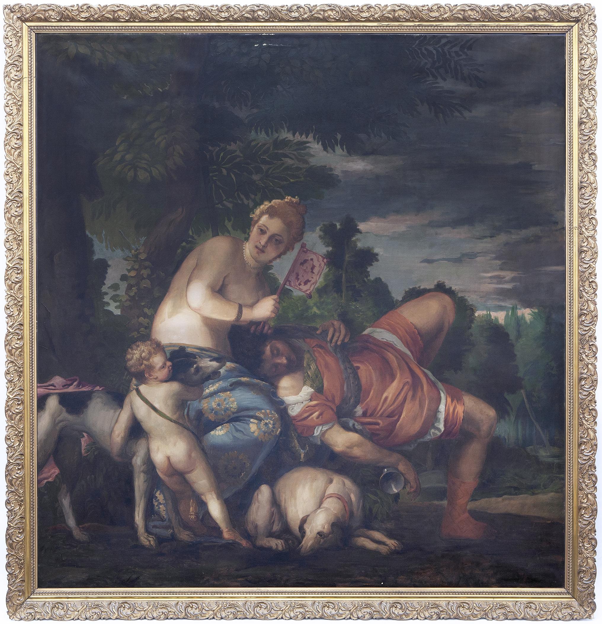 VENUS Y ADONIS, COPIA DEL ORIGINAL DE PAOLO VERONESE