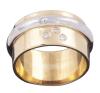 <span class='ref_item'>14 -</span> <span class="object_title">SORTIJA EN ORO BICOLOR 18KT Y DIAMANTES</span>  <p><span class="technical_description">Sortija realizada en oro bicolor de 18kt, con contraste. Con cuatro diamantes en talla brillante, engastados en boquilla, con un peso aprox de 0.12ct <br/>Medida Sortija: 13</span><br>Peso: <span class="PESO_HCES1">12,41</span> <span class="PESOUMED_HCES1">gr.</span><br></p>