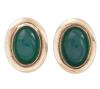 <span class='ref_item'>221 -</span> <span class="description">PENDIENTES EN ORO 18KT Y CALCEDONIAS VERDES</span>  <p><span class="description">Pendientes realizados en oro de 18kt. Con detalle de calcedonias verdes en talla cabujón oval engastadas en bisel.<br>Cierre: Pala catalana<br>Peso: 1,50 gr.</span></p>