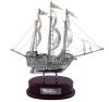 <span class='ref_item'>284 -</span> <span class="object_title">REPRODUCCIÓN DE GALEÓN S.XVI EN PLATA DE LEY SOBRE MADERA</span>  <p><span class="technical_description">Reproducción de galeón del s. XVI realizada en plata de ley, con todo lujo de detalles. Apoya sobre peana de madera en cuyo lateral se encuentra chapa con inscripción ‘Galeón Siglo XVI’<br/>Peso neto de la plata: 607,54gr  <br/>Peso bruto total: 1.194,50gr</span><br></p>