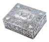 <span class='ref_item'>280 -</span> <span class="object_title">CAJA ANTIGUA RECTANGULAR GRABADA EN PLATA 916</span>  <p><span class="technical_description">Caja realizada en plata 916, con contraste. Grabada profusamente tanto en la tapa superior, como en los laterales.<br/>Peso neto de la plata: 119,40gr</span><br></p>