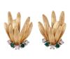 <span class='ref_item'>53 -</span> <span class="object_title">PENDIENTES EN ORO 18KT, ESMERALDAS Y DIAMANTES</span>  <p><span class="technical_description">Pendientes realizados en oro de 18kt con diseño de hojas en oro mate. En la base diamantes en talla brillante con un peso total aprox de 0.10ct. y esmeraldas en talla redonda con un peso total aprox de 0.08ct<br/>Cierre: Omega<br/>Longitud: 2cm</span><br>Peso: <span class="PESO_HCES1">7,90</span> <span class="PESOUMED_HCES1">gr.</span><br></p>