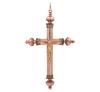 <span class='ref_item'>248 -</span> <span class="object_title">CRUZ EN PLATA DE LEY DORADA, COBRE, BRONCE, ORO 18KT Y BAJO. PPS S.XX</span>  <p><span class="technical_description">Cruz de principios del siglo XX, realizado en plata de ley dorada, con adornos de cobre y bronce. Aplicaciones caladas en oro bajo. El cristo y la reasa en oro 18kt.<br/>Medidas: 4,3 x 7,3cm</span><br>Peso: <span class="PESO_HCES1">9,40</span> <span class="PESOUMED_HCES1">gr.</span><br></p>