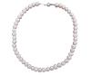 <span class='ref_item'>18 -</span> <span class="object_title">COLLAR DE PERLAS CULTIVADAS Y METAL</span>  <p><span class="technical_description">Collar de perlas cultivadas en agua dulce en color blanco calibradas aprox entre 8,5-9mm. Ligeramente desenfilado en la parte superior<br/>Cierre: Caja con lengüeta, en metal, adornada con una perla<br/>Longitud: 42cm</span><br>Peso: <span class="PESO_HCES1">58</span> <span class="PESOUMED_HCES1">gr.</span><br></p>