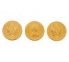 <span class='ref_item'>97 -</span> <span class="object_title">TRES MONEDAS DE ORO 24KT DE 50 DÓLARES CANADIENSES</span>  <p><span class="technical_description">Lote de tres monedas de oro de 24kt de una onza cada una, de 50 dólares canadienses de 1982.  Con una ley de 999mm de oro puro.<br/>Peso: 93,3gr (31,1gr cada una)</span><br></p>