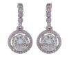 <span class='ref_item'>88 -</span> <span class="object_title">PENDIENTES EN PLATA DE LEY, MOISSANITAS Y PIEDRAS INCOLORAS</span>  <p><span class="technical_description">Pendientes realizados en plata de ley. Compuestos por moissanitas en talla brillante con peso total aprox 4ct (2ct cada una). Acompañados de circonitas en orla y aros<br/>Cierre: Ballestilla con clip<br/>Longitud: 2,5cm</span><br>Peso: <span class="PESO_HCES1">4,50</span> <span class="PESOUMED_HCES1">gr.</span><br></p>