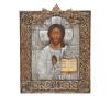 <span class='ref_item'>20 -</span> <span class="object_title">ICONO PANTÓCRATOR REALIZADO A MANO, S.XX</span>   <p><span class="technique_material">Tabla con placa de metal</span><br><span class="technical_description">Realizado sobre tabla con placa repujada de metal e incrustaciones en nimbo y corona. Representa a Cristo bendiciendo con su mano derecha y sujetando las sagradas escrituras en su izquierda. Con nombre en griego ICCX en parte superior, alfa y omega en el nimbo. Firma Y.Y en la base.<br/>Medidas: 41x49cm</span><br></p>