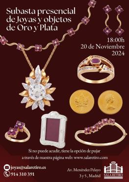 Subasta de Joyas y objetos de Oro y Plata, 20 de Noviembre 2024