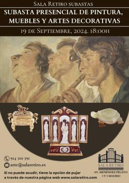 SUBASTA DE PINTURA, MUEBLES Y ARTES DECORATIVAS 19 SEPTIEMBRE 2024