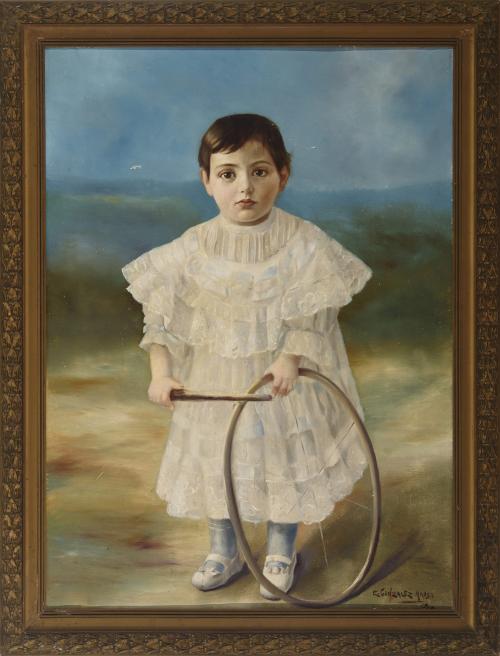 RETRATO DE NIÑO CON ROLINCHE