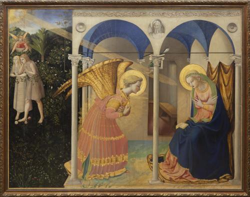 LA ANUNCIACIÓN, COPIA DEL ORIGINAL DE FRA ANGELICO, S. XVIII