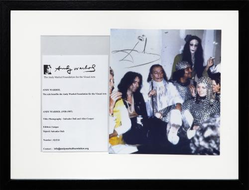 ANDY WARHOL, SALVADOR DALÍ Y ALICE COOPER, FOTOGRAFIA TOMAD