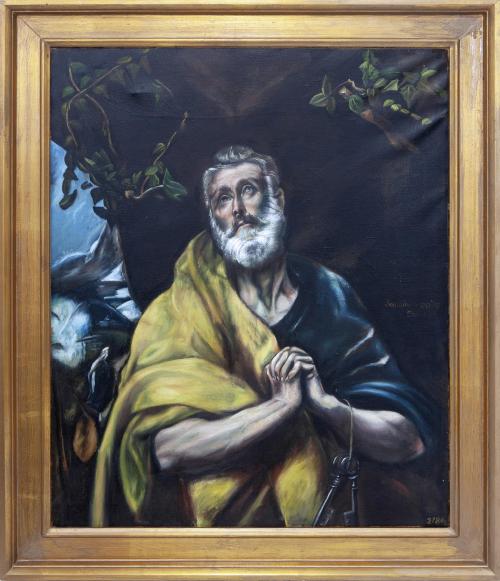 LAS LÁGRIMAS DE SAN PEDRO, COPIA DEL ORIGINAL DE EL GRECO.