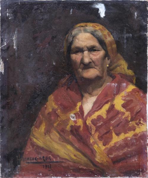 RETRATO DE MUJER CON SAYO (1911)